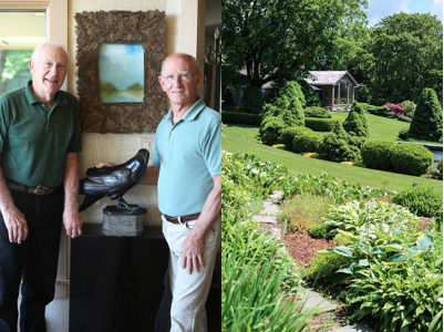 Stanley Linder & Ray Baker at home with natural forms.  Constance Schiano